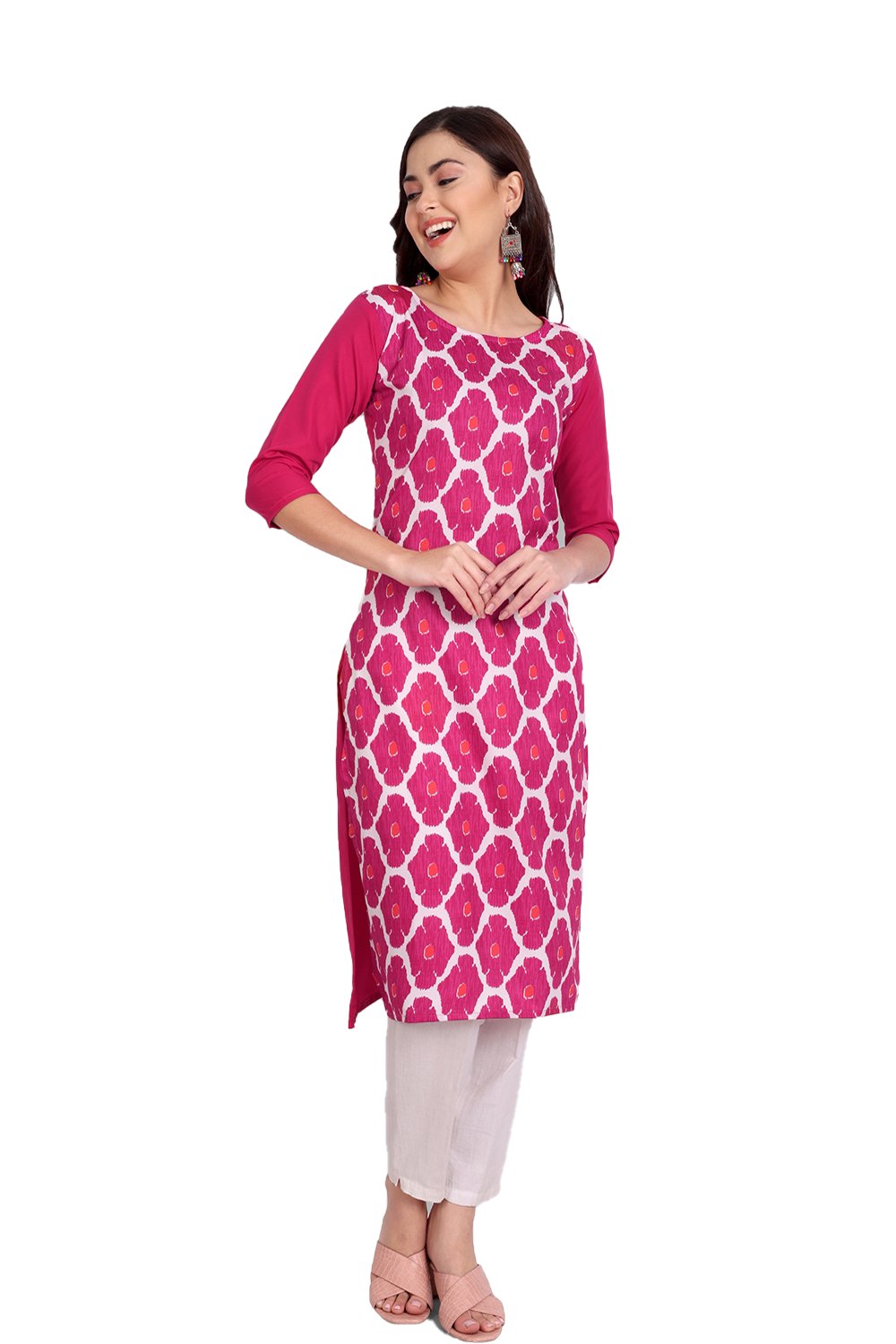 Crape Kurti 1 Regular Wear Crape Wholesale Printed Kurtis
